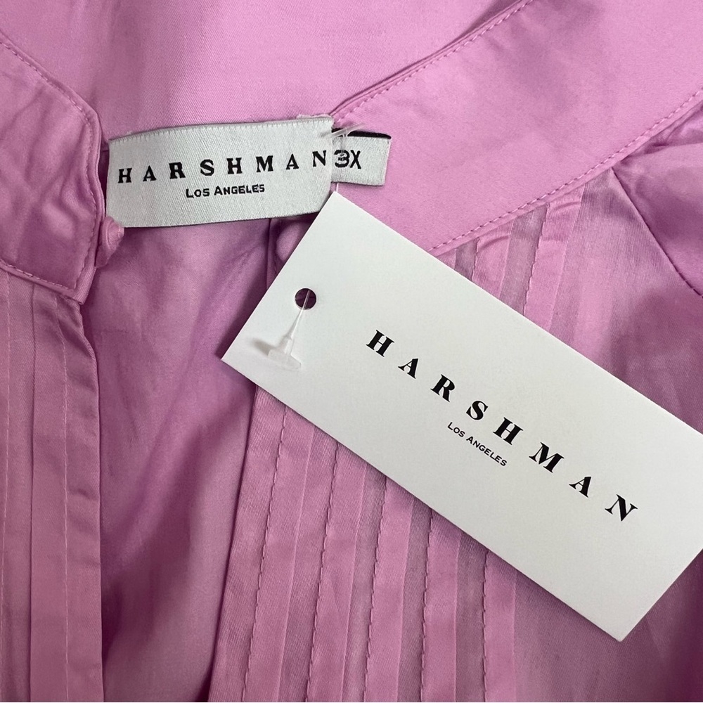 Harshman | Nagisa Ruffle Cuff Pin Tuck Popover Shirt Orchid | 2X - Picture 10 of 14
